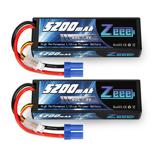 Zeee 2S batteria Lipo 7.4V 5200mAh 80C custodia rigida con presa EC5 per RC Buggy cingolato Monster Car Boat Truck modello - Product Image 1