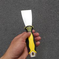 ESreake Lot de 6 spatules à mastic de 2 pouces, lames en acier à haute teneur en carbone, manche ergonomique en plastique pour le collage, la peinture et le décapage de papier