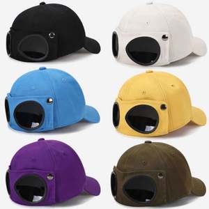 Concevez votre propre casquette de baseball unisexe d'été pour l'extérieur avec lunettes de soleil, 100% toile de coton, 6 panneaux, tissu commun, boucle en métal - Product Image 6