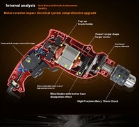 Ensemble d'outils électriques de 120 pièces, boîte à outils domestique, perceuse électrique, tournevis électriques, étui d'entretien pour électricien inclus, OEM