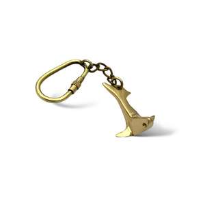 Porta Llaves de Latón con Forma de Delfín, Inspirado en la Nautica, Hecho a Mano, Mini, Ligero, Decoración de Oficina para Escritorio - Product Image 1