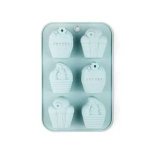 Molde Redondo Grande Antiadherente de 6 Cavidades para Pasteles, Moldes de Silicona para Hornear Cupcakes con Diferentes Diseños - Product Image 1