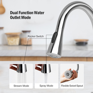 JOMOO Pull-out Spray Kitchen Sink Faucet Mixer Tap With Pull Down Sprayer High Quality Zinc Alloy Ceramic Hotel Chrome Modern