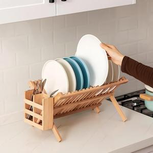Modern Bambu Çift Katmanlı Kancalı Çok Amaçlı Katlanabilir Bulaşık Düzenleyici 43x34cm Türkiye'den - Product Image 5