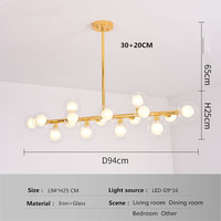 Luminaire suspendu simple, abat-jour en verre moderne, LED G9, lustre doré noir pour salon, décoration intérieure, CE RoHS, garantie 3 ans