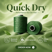 Odor Resistant Yarn 60/1Full Dull Cotton Like Yarn Breathable High Color Fastness Anti-UV Functional Yarn for Textile Weaving