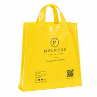 Sac de courses en plastique personnalisé avec poignée, imprimé avec un logo complet pour restaurant, magasin de détail, usine