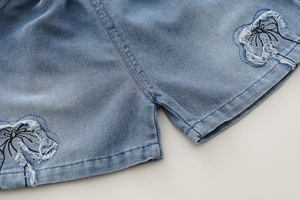 Completo Estivo per Bambina con Stampa Animalier, Stile Coreano Trendy, Logo, Poliestere/Cotone, Manica Corta, Due Pezzi con Pantaloncini, Tuta per Neonata 2026 - Product Image 6