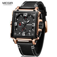 MEGIR 2061 populaire montre à quartz pour hommes Vintage Sports Design Top 10 marques chronographe résistant à l'eau 22mm Vive alliage à la mode