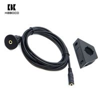 Câble audio stéréo pour voiture personnalisé avec prise jack 3,5 mm, port AUX encastré pour tableau de bord, 3,5 mm femelle-femelle