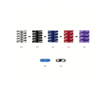 Kit complet de pièces modifiées pour simulateur de course MOZA : Kit de montage inversé CRP2, plaque d'accélérateur étendue et kit d'accessoires de pédalier série SR-P