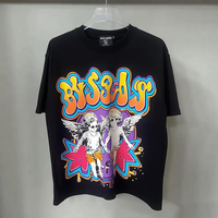 T-shirt graphique en coton épais 270 g/m² pour homme, impression sérigraphique personnalisée, coupe ample et oversize, style streetwear vintage, vente en gros