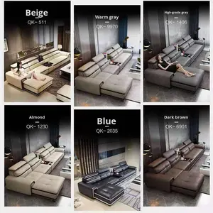 طقم أريكة زاوية على شكل حرف L من الجلد الصناعي الحديث مع 3 مقاعد قابلة للإمالة، مقاوم للماء وخدوش القطط، مناسب تمامًا لغرفة المعيشة - Product Image 4