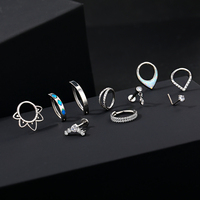 Toposh f136 Rock en stock Filetage interne Simple Cartilage Tragus Boucles d'oreilles ventre nez anneau Labret g23 titane piercing