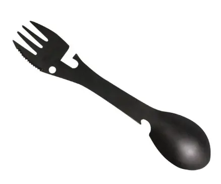 Multitool stainless steel fork spork Picnic camp multi tool flatware utensil can opener Portable tableware bottle spoon cutlery