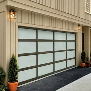 Portes <span class=keywords><strong>de</strong></span> <span class=keywords><strong>garage</strong></span> sectionnelles motorisées avec protection contre les intempéries en fibre <span class=keywords><strong>de</strong></span> verre/verre organique/verre trempé - Product Image 6