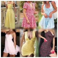 Ropa de Mujer al por Mayor, Verano, Casual, Elegante, Retro, Manga Corta, Estampada, Embalaje Mixto, Entrega Aleatoria, Ropa Usada