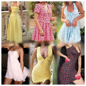 Ropa de Mujer al por Mayor, Verano, Casual, Elegante, Retro, Manga Corta, Estampada, Embalaje Mixto, Entrega Aleatoria, Ropa Usada - Product Image 4