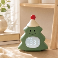 Réveil Lampe Arbre de Noël - Veilleuse USB Rechargeable Créative pour Chambre à Coucher, Cadeau Idéal pour Enfants
