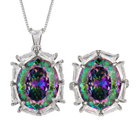 XILIANGFEIZI Nouveau modèle 2026, pendentif de luxe léger en forme d'œuf coloré, plaqué or cuivre vintage, 15*18