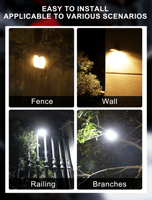 Nouvelle Lampe Solaire à Clip 2026 avec Détecteur de Mouvement pour Extérieur, Éclairage Solaire Étanche pour Jardin, Camping, Pêche, Clôture, Terrasse, Mur