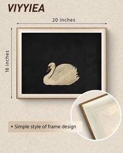 VIYYIEA Decorazione da parete con animali incorniciati per soggiorno-Zwaan 20L X 16W - Product Image 2