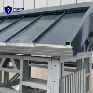 Hoja de tejas de costura de techo de pie de aluminio OEM ODM impermeable fácil de montar panel de techo para revendedor