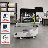 Machine de découpe automatique à plat en métal KOLAGUS 9KW avec alimentation automatique par rouleau, étiquettes à code-barres, alignement CCD, découpe personnalisée d'autocollants
