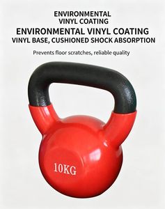 Kettlebell en fonte revêtue de vinyle coloré avec logo personnalisé FRS Wholesale pour la musculation à domicile et l'entraînement de force - Product Image 6