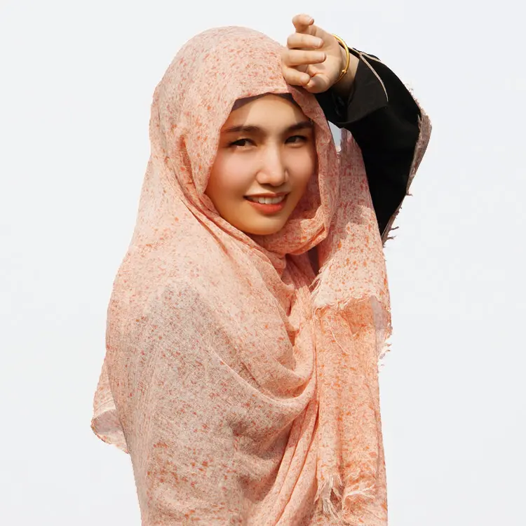Date tie dye tissé écharpes rayonne châles tudung bawal coton voile dot modal khimar hijab jersey turbans pour dames musulman