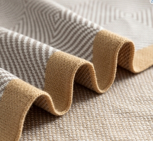 Couverture en tricot nordique écologique, <span class=keywords><strong>fine</strong></span> mais chaude, <span class=keywords><strong>couette</strong></span> de voyage, jeté géométrique portable, décoration de canapé d'hôtel, salle de bain - Product Image 3