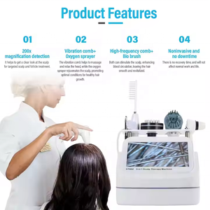 Analizador de Cuero Cabelludo 5 en 1 con IA, Estimulador de Meridianos del Cuero Cabelludo, Microscopio Digital para el Crecimiento del Cabello - Product Image 3