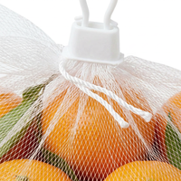 Plastiek geëxtrudeerd gaasnet zakken op maat, kleur naar keuze, voedselveilig PE materiaal voor verpakkingen van fruit, groenten, aardappelen & uien