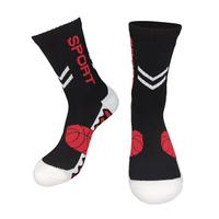 Chaussettes de basketball antidérapantes en silicone rembourrées, respirantes, à compression, pour équipes, personnalisables, unisexe, vente en gros