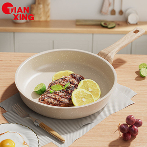 Tianxing Đồ Nấu Nướng Nhôm Chảo Chiên Chảo Xào Chảo Gỗ Xử Lý Không Dính Cho Cảm Ứng Nồi - Product Image 1