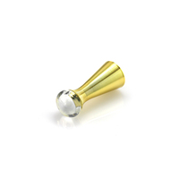 Bouchon en plastique pour flacon de parfum en gros, 15,2 mm, type sablier de luxe, avec dessus sphérique transparent - MOQ 10000 pièces