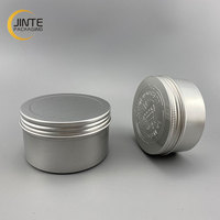 Boîte en aluminium ronde hermétique de 250 ml (8 oz), boîte en étain, pot en étain pour l'emballage de bonbons, de menthe, de thé