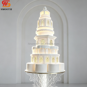 SMOOTH Luxury 5ft Church Light Up Cake Display Stand Banquet Dessert <b>Prop</b> <b>Wedding</b> Luminous Castle Cake Tower - Product Image 1