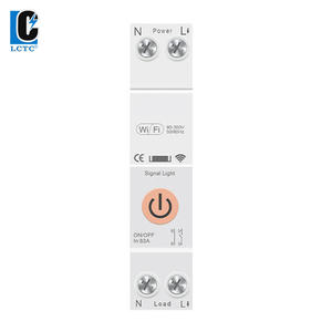 Disjoncteur intelligent LCTC Tuya 1-63A sur rail DIN avec minuterie sans fil, surveillance de la <span class=keywords><strong>tension</strong></span> et du courant pour la maison et l'automatisation - Product Image 1