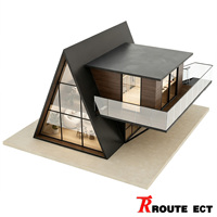 Maison préfabriquée de luxe en forme de A |   Villa en acier moderne pour complexe hôtelier, hôtel, glamping, ou usage bureautique.