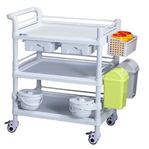 Carrito Médico Personalizado Kangerpu de ABS, Carrito de Tratamiento para Hospitales y Enfermería, Carrito Médico Quirúrgico Multicapa con Cajones - Product Image 1
