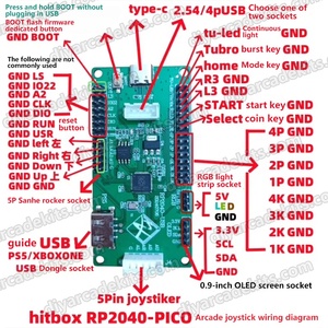 Juego <span class=keywords><strong>de</strong></span> Arcade HitBox Board Raspberry 2040 PICO Gamepad Controller Arcade USB Joystick Tarjeta <span class=keywords><strong>de</strong></span> control para la venta - Product Image 5