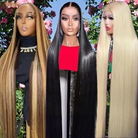Pelucas de Cabello Humano Indio Virgen 13x6, Pelucas Frontales de Encaje HD Completas Sin Pegamento, Cabello Remy Liso Natural, Peluca de Encaje HD