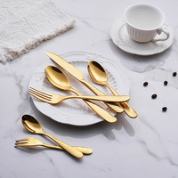 High Quality Bulk Gold Stainless Steel Flatware Sets-Quality Spoon Fork Cutlery for Weddings