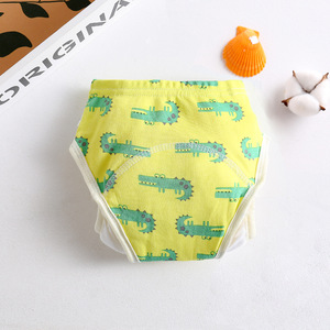 Cubiertas de pañales impermeables de algodón, pantalones de entrenamiento lavables para orinal con refuerzo doble, ropa interior para niñas y niños - Product Image 2