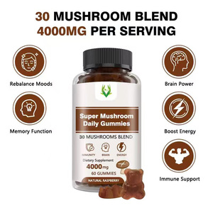 Suplemento para el Cerebro con Garantía de Calidad, Vitamina D3, Extracto de Melena de León, Raíz de Ashwagandha, Gomitas Veganas de Hongos - Product Image 6