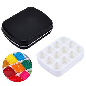 Boîte de 12/24/36 Godets Vides pour Palette de Peinture à l'Aquarelle, Coffret Portable pour Couleurs Solides dans un Boîtier en Fer - Product Image 3