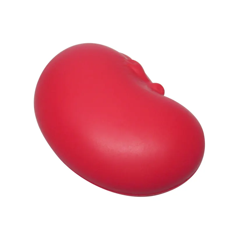 Ecommerce goods Custom Logo Printed Squeeze Squishy Kidney Shaped Stress Ball PU Toy
