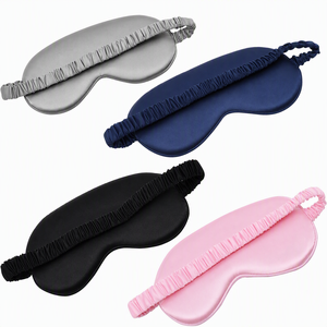 Masques de sommeil en satin de soie de qualité supérieure avec logo personnalisé, <span class=keywords><strong>cache</strong></span>-<span class=keywords><strong>yeux</strong></span> doux en satin, bandeau élastique, masque de nuit <span class=keywords><strong>pour</strong></span> femmes et hommes - Product Image 4