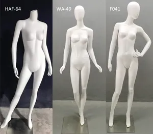 Fiberglass Female Skin Color Mannequin with Wigs Women Stand for Dress Form Doll Head Stand